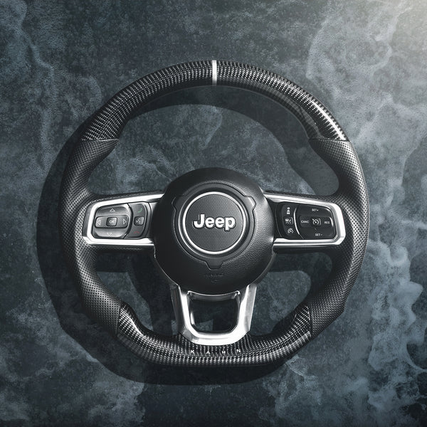 Jeep Wrangler JL (2018-Present) Carbon Sports Steering Wheel with Kahn Lettering