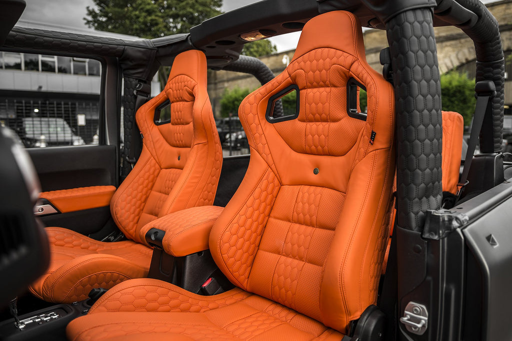 Jeep Wrangler JK 2 Door Orange Leather Interior | Chelsea Truck Co ...